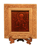 Голограмма на подставке Извод Святой Николай Чудотворец (чеканка)
